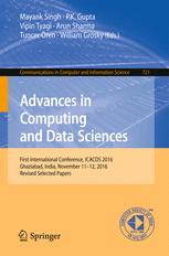 Advances In Computing And Data Sciences First International Conference Icacds 2016 Ghaziabad India November 1112 2016 Revised Selected Papers 1st Edition Mayank Singh