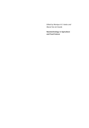 Nanotechnology In Agriculture And Food Science 1 Auflage Axelos