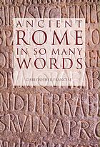 Ancient Rome In So Many Words Francese Christopher