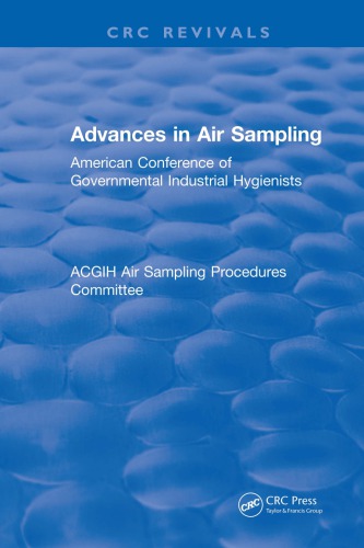 Revival Advances In Air Sampling 1988 American Conference Of Governmental Industrial Hygienists American Conference Of Governmental Industrial Hygienists