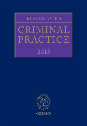 Blackstones Criminal Practice 2013 23rd Ed Hooper Anthony Leveson Murphy