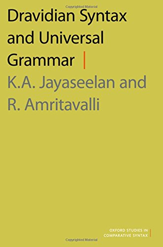 Dravidian Syntax And Universal Grammar 1st Edition Ka Jayaseelan
