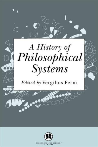 A History Of Philosophical Systems Ferm Vergilius Editor