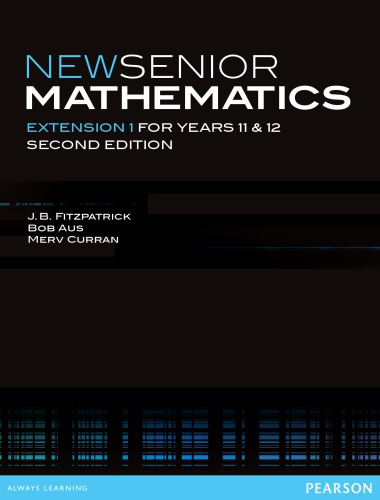 New Senior Mathematics Extension 1 For Years 11 And 12 2nd Edition Aus