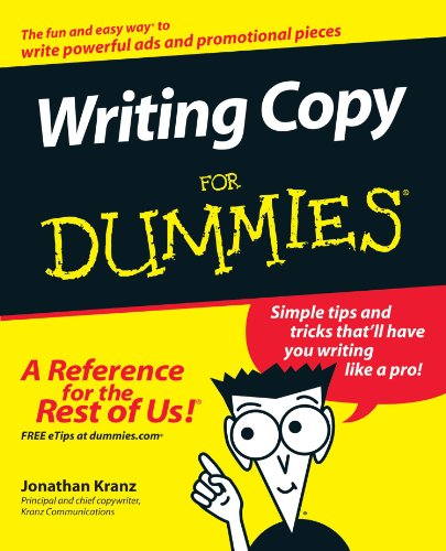 Writing Copy For Dummies 1st Edition Kranz Jonathan