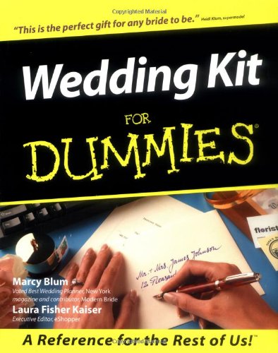 Wedding Kit For Dummies 1st Marcy Blum Laura Fisher Kaiser