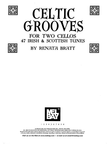 Celtic Grooves For Two Cellos 47 Irish Scottish Tunes Renata Bratt