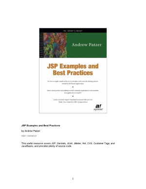 Jsp Examples And Best Practices Andrew Patzer