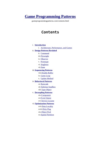 Game Programming Patterns Bob Nystrom
