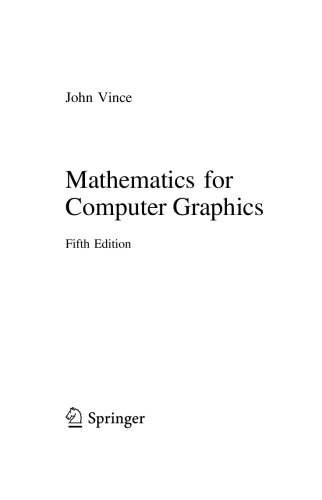 Mathematics For Computer Graphics 5th John Vince