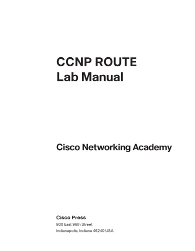 Ccnp Route Lab Manual Cisco Networking Academy