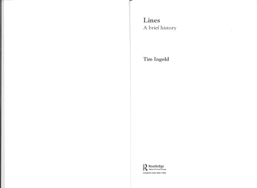 Lines A Brief History Tim Ingold