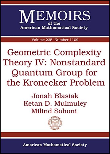 Geometric Complexity Theory Nonstandard Quantum Group For The Kronecker Problem Jonah Blasiak