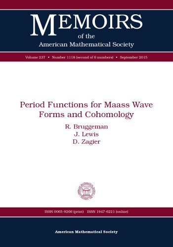 Period Functions For Maass Wave Forms And Cohomology R Bruggeman