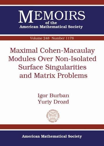 Maximal Cohenmacaulay Modules Over Nonisolated Surface Singularities And Matrix Problems Igor Burban