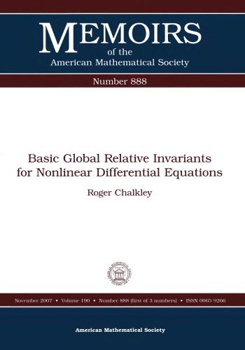 Basic Global Relative Invariants For Nonlinear Differential Equations Roger Chalkley