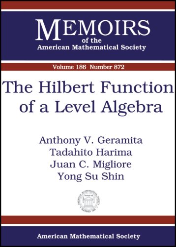 The Hilbert Function Of A Level Algebra Anthony V Geramita Tadahito Harima