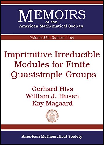 Imprimitive Irreducible Modules For Finite Quasisimple Groups Gerhard Hiss