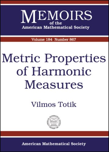 Metric Properties Of Harmonic Measures Vilmos Totik