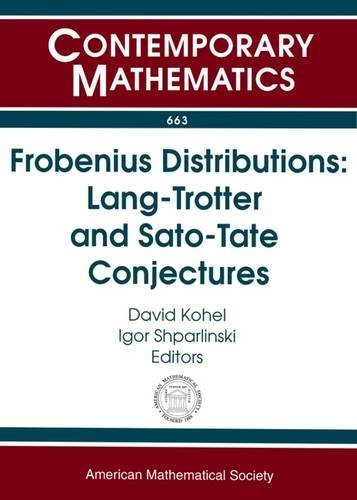 Frobenius Distributions Langtrotter And Satotate Conjectures Winter School On Frobenius Distributions On Curves February 1721 2014 Workshop On Distributions O David Kohel