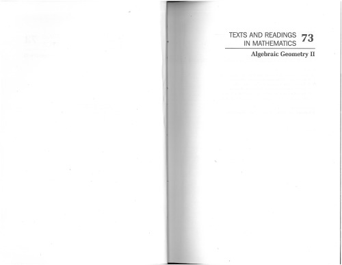 Algebraic Geometry Ii David Mumford Tadao Oda