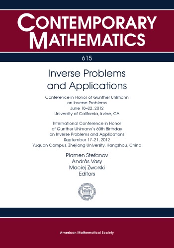 Inverse Problems And Applications Plamen Stefanov Andras Vasy
