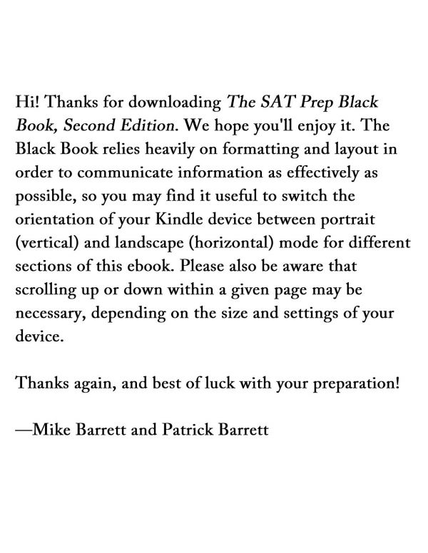 Sat Prep Black Book The Most Effective Sat Strategies Ever Published 2nd Mike Barrett