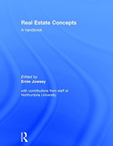 Real Estate Concepts A Handbook 1st Edition Ernie Jowsey