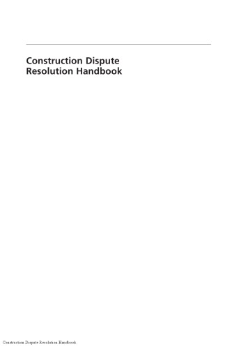 Engineers Dispute Resolution Handbook 2nd Robert Gaitskell