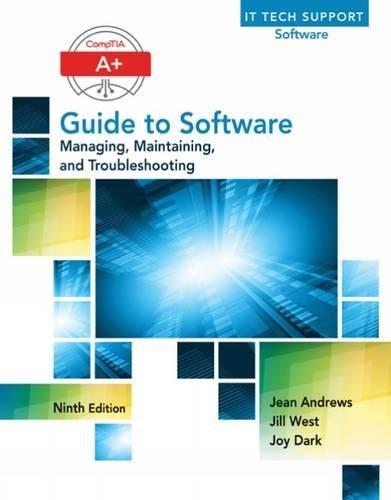 A Guide To Software 9th Jean Andrews Jill West Joy Dark