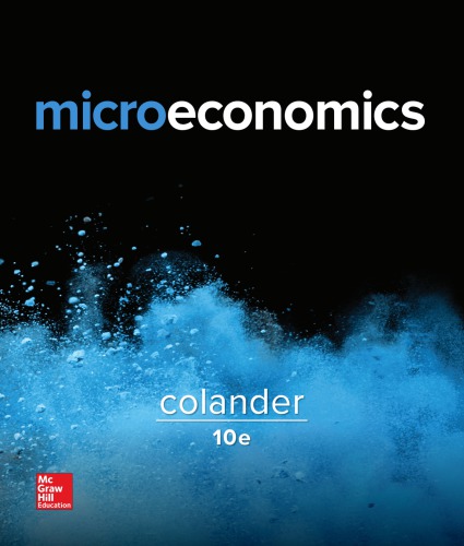 Microeconomics 10th David Colander