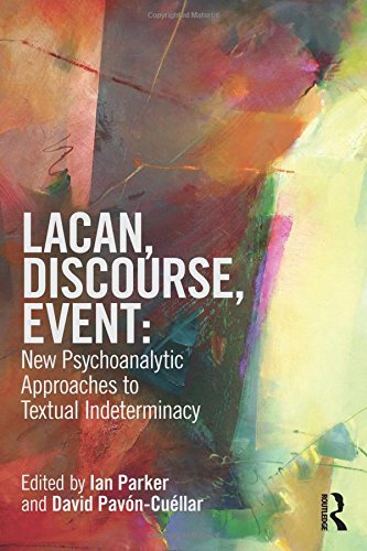 Lacan Discourse Event New Psychoanalytic Approaches To Textual Indeterminacy Ian Parker