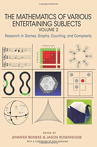 The Mathematics Of Various Entertaining Subjects Research In Games Graphs Counting And Complexity Jennifer Beineke