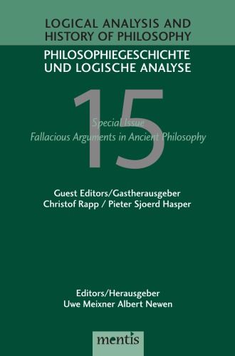 Fallacious Arguments In Ancient Philosophy Christof Rapp Pieter Sjoerd Haspe