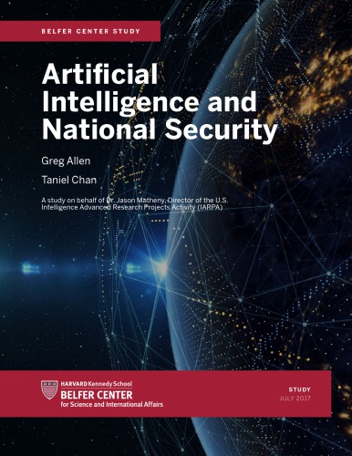 Artificial Intelligence And National Security Greg Allen Taniel Chan
