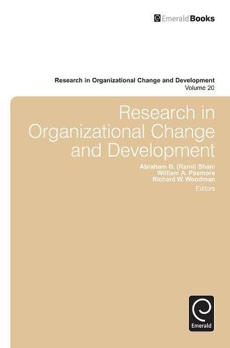 Research In Organizational Change And Development 1st Edition Abraham B Shani