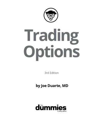 Trading Options For Dummies 3rd Joe Duarte