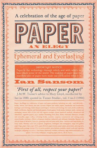 Paper An Elegy Ian Sansom