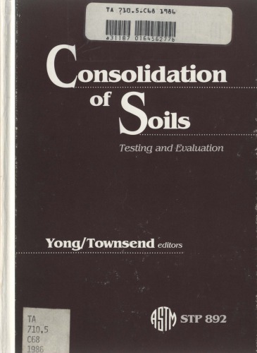 Consolidation Of Soils Testing And Evaluation Onlineausg Townsend