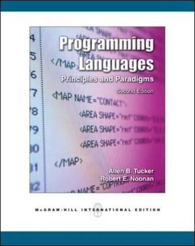 Programming Languages Principles And Paradigms 2nd Allen B Tucker