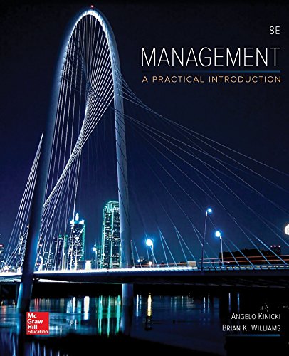 Management Looseleaf 8th Edition Angelo Kinicki Brian K Williams