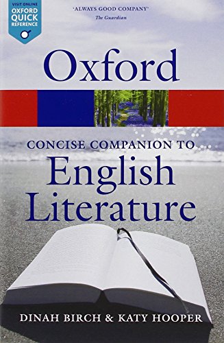 The Concise Oxford Companion To English Literature 4th Edition Dinah Birch