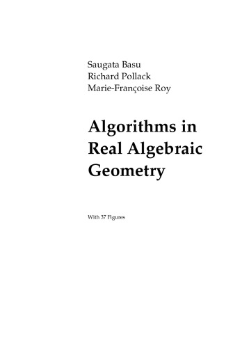 Algorithms In Real Algebraic Geometry Draft Basu S Pollack R