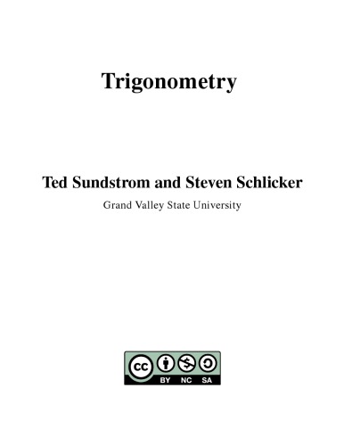 Trigonometry Draft Sundstrom T Schlicker S