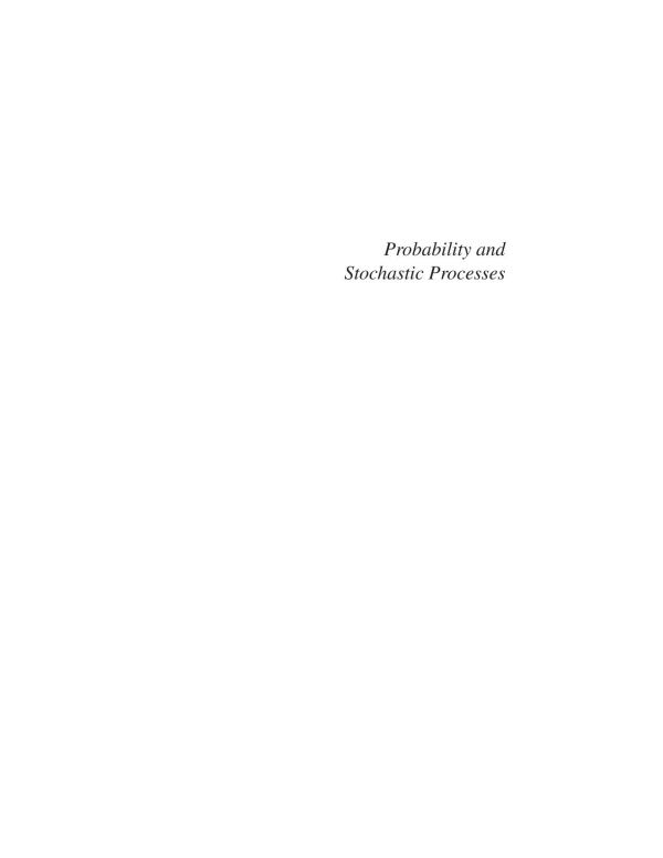 Probability And Stochastic Processes 2ed Roy D Yates David J Goodman