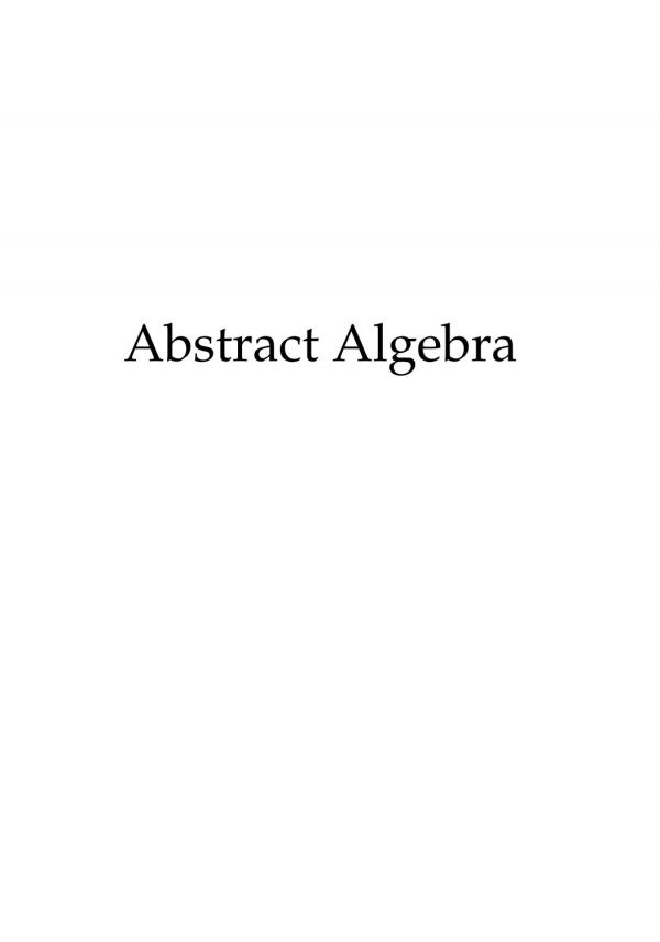 Abstract Algebra Draft Smith Jr