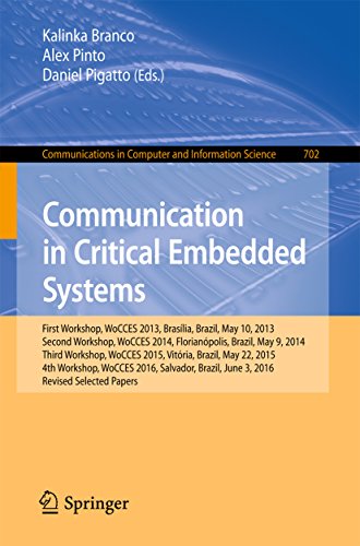 Communication In Critical Embedded Systems First Workshop Wocces 2013 Braslia Brazil May 10 2013 Second Workshop Wocces 2014 Florianpolis Brazil May 9 2014 Third Workshop Wocces 2015 Vitria Brazil May 22 2015 4th Workshop Wocces 2 Branco