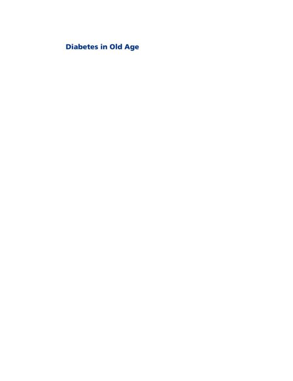 Diabetes In Old Age Fourth Edition Dunning Trisha Maas Leocadio Rodriguez Munshi