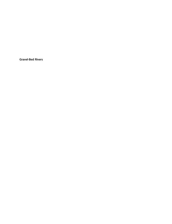 Gravelbed Rivers Processes And Disasters First Edition Laronne