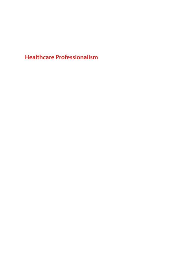 Healthcare Professionalism Improving Practice Through Reflections On Workplace Dilemmas Monrouxe